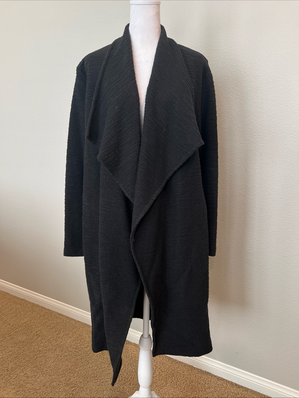 Steve Madden Women’s Black Oversized Open Front Cardigan Jacket Size Small